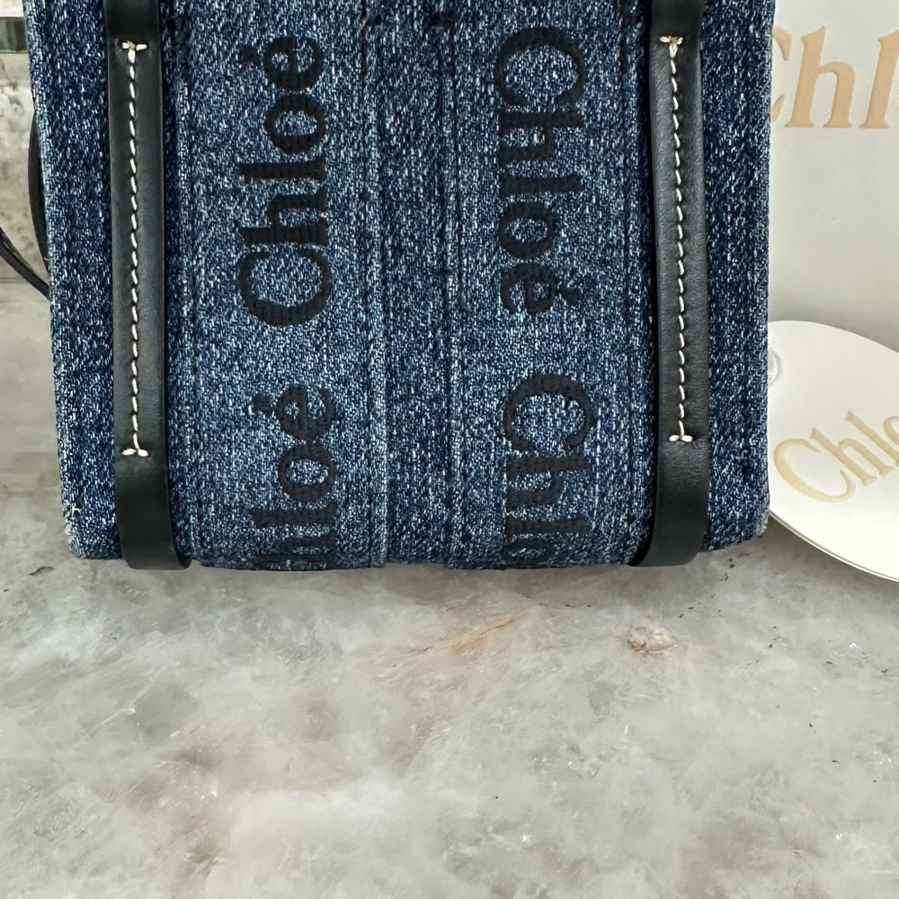 💙SOLD💙 Chloé Woody Denim Nano Tote